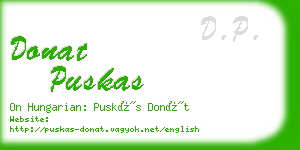 donat puskas business card